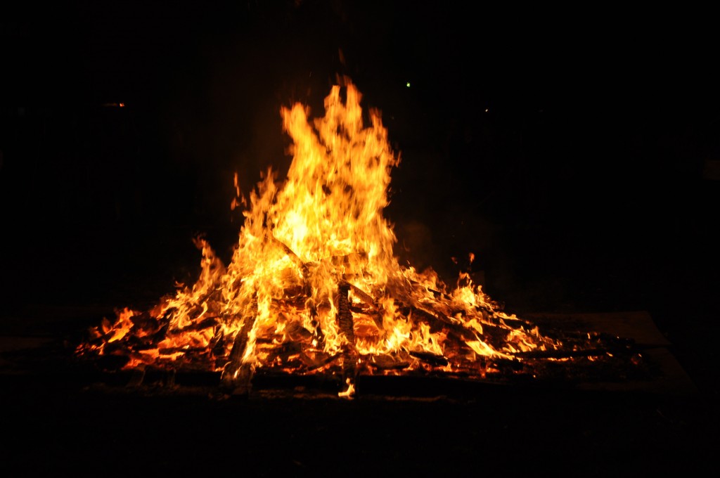 Spirit week bonfire