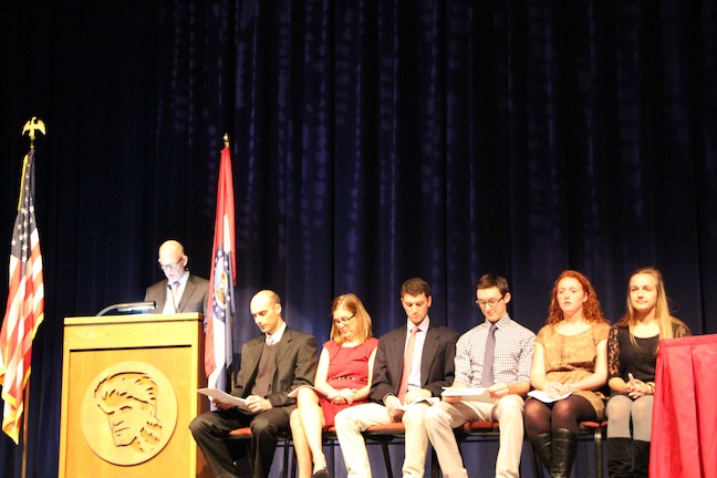 The+seniors+celebrated+the+new+members+of+National+Honor+Society+in+their+induction+ceremony.