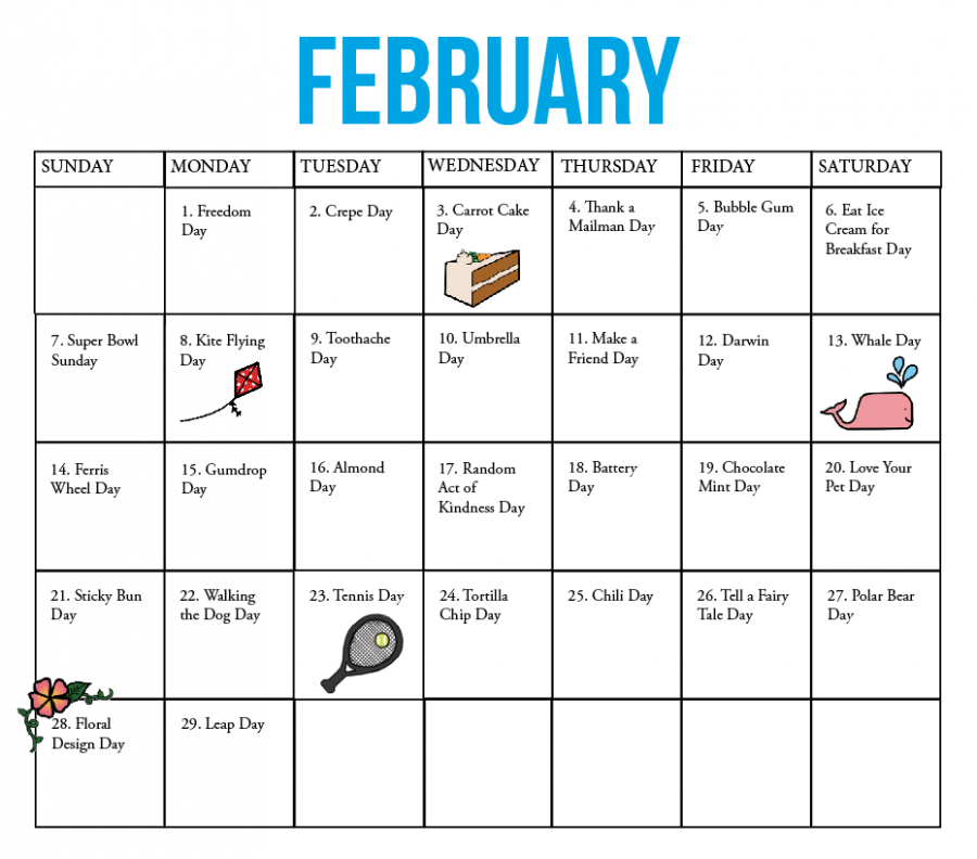 Fun national holiday calendar: February