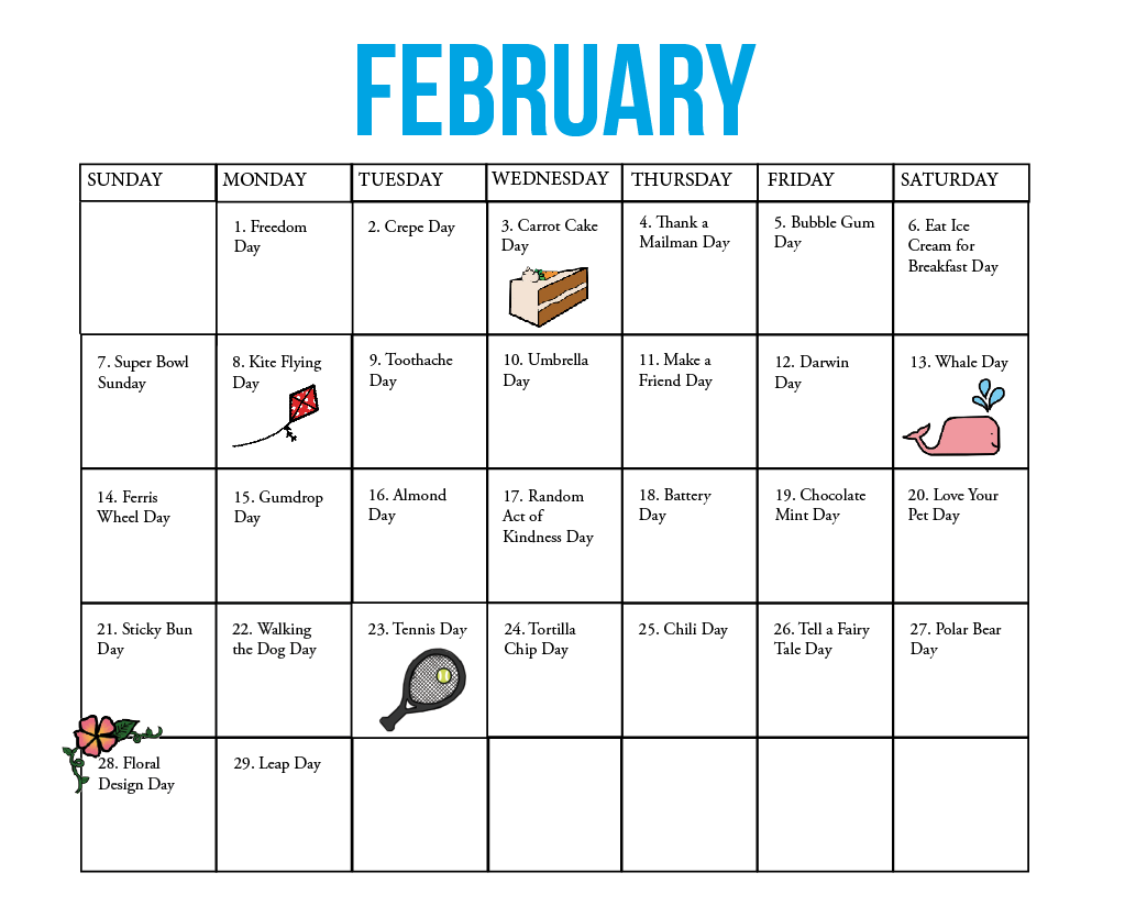 February Day Chart