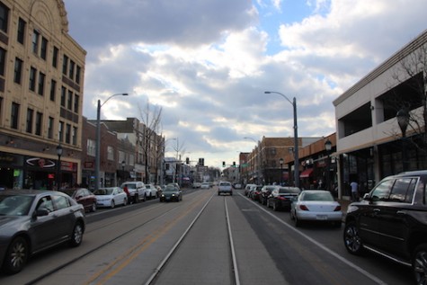 The streets of the Delmar Loop are currently in construction for building the new trolley. 