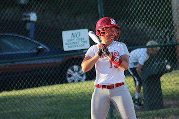      Sadie Wise, senior, ready to swing up at bat.