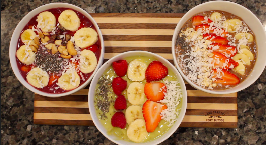 Three easy smoothie bowl recipes