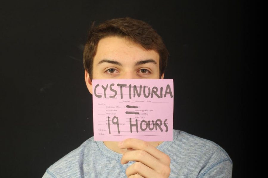 Aaron De Marco, senior, received 19 hours of detention due to missing 21 days of school after being diagnosed with cystinuria. I felt like I was being targeted twice with the condition and the attendance policy, De Marco said.