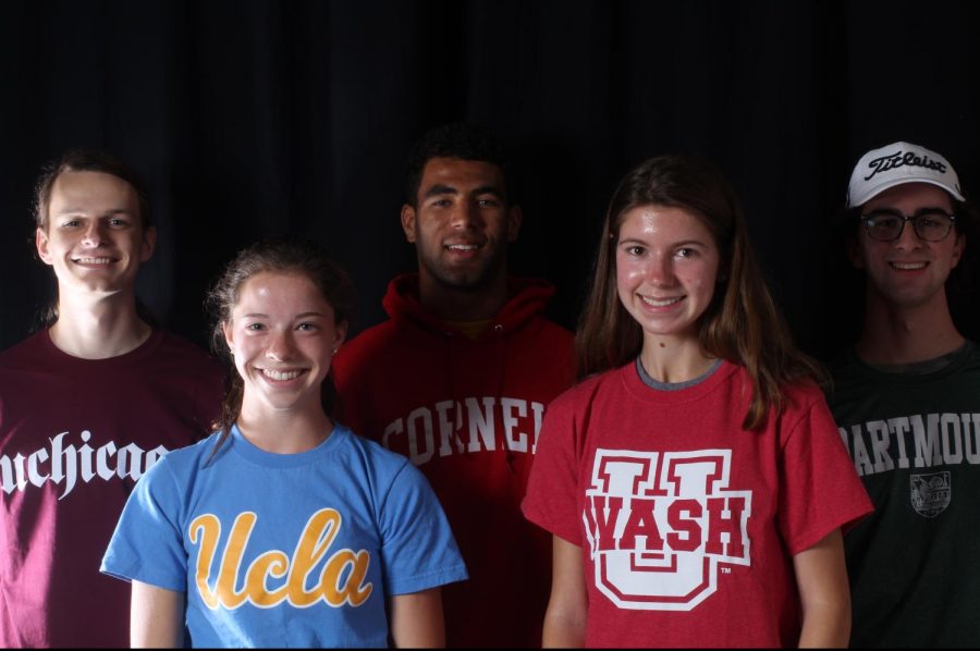 From left to right: Ellie Nash, Mary Ralston, Cooper Wise, Meredith Lang, Eli Boshara