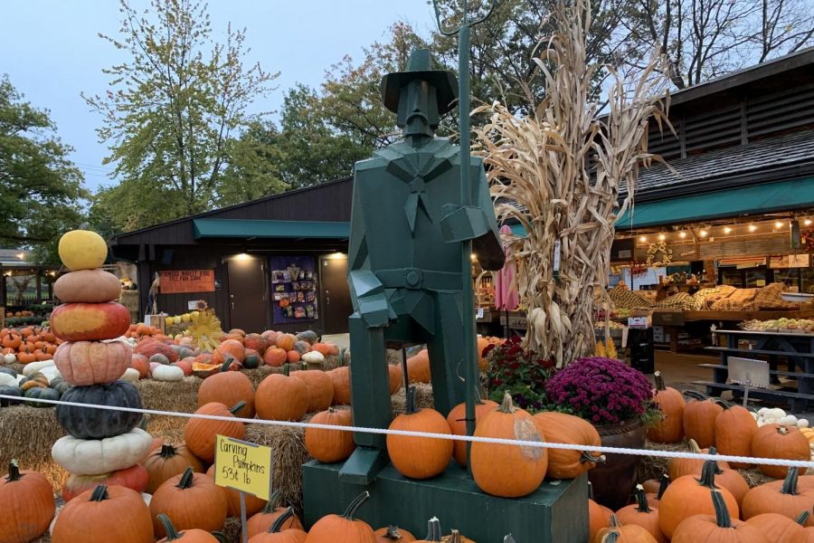 Pictured is the main statue at the entrance of the Kirkwood Farmers Market.