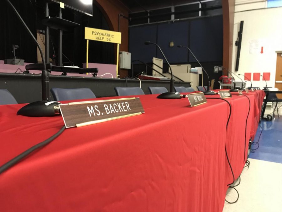 Last night’s board meeting took a different path as Frost amended the previously distributed meeting agenda, announcing that Backer and the board had agreed on a joint statement of resolution instead Feb. 10.