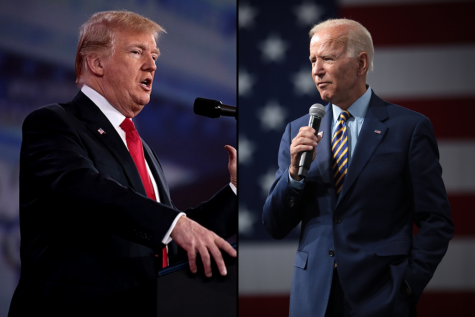 President Donald Trump and Former Vice President Joe Biden take the stage at Case Western Reserve University in Cleveland, Ohio for the presidential debate. 