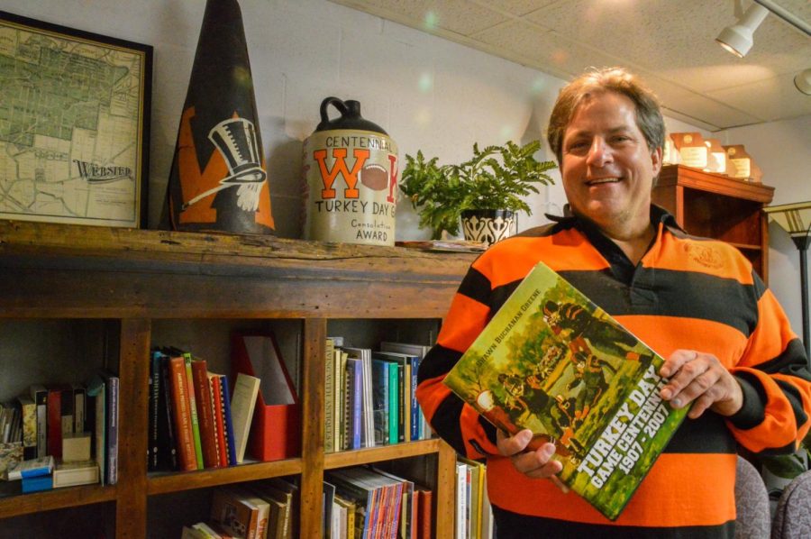 Shawn Greene, 1987 Webster Groves High School graduate, has researched past Turkey Day Games since the 1990s and authored Turkey Day Game Centennial 1907-2007, a book on Turkey Day Game history.