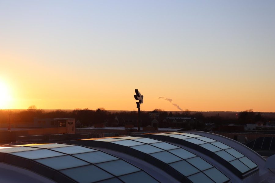 One of Kirkwoods most popular sunset spots, the upper parking garage of the West County shopping center.