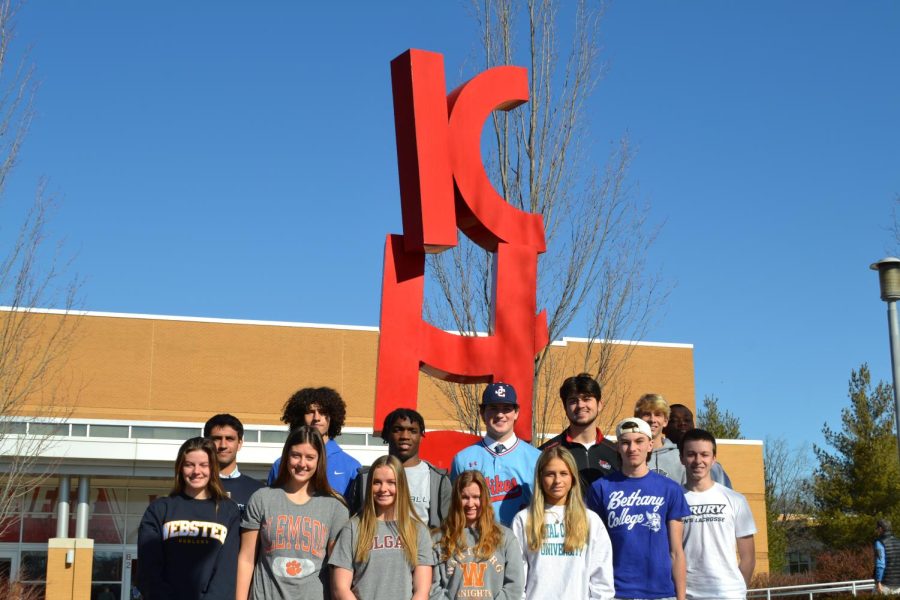 Front row, pictured left to right: Grace Hupp, Jane Upmeyer, Alyssa Dennis, Elena McCarthy, Brooke Kittner, Aiden Troup, and Brian Loudenslager. Back row, pictured left to right: Adam Gates, Diego Guzman, Darius Jones, Jack Shanahan, Cameron Paul, Finnegan Mulvaney and Xavier Austin. Photo courtesy of KSD.