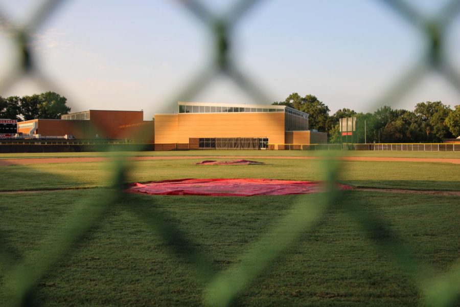 The current grass baseball field, this is where the turf field would go.