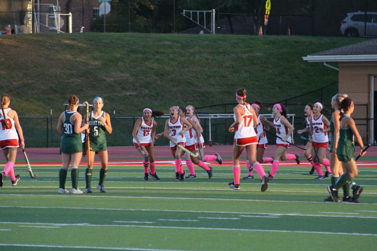 Ryan Cook, senior, celebrates after scoring the first goal of the game and her 12th of the season. 